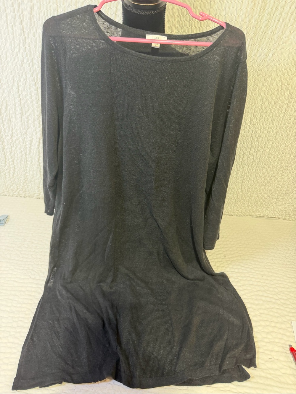 J. Jill Black Lightweight Long Sleeve Tunic Top